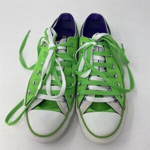 Converse Unisex All Star Neon Green Purple Shoes Sneakers Size Men's 6 Women's 8